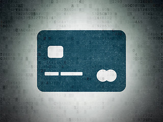 Image showing Business concept: Credit Card on Digital Paper background