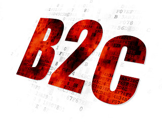 Image showing Business concept: B2c on Digital background