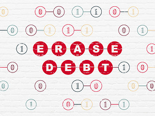 Image showing Business concept: Erase Debt on wall background