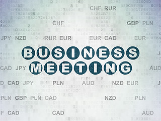 Image showing Finance concept: Business Meeting on Digital Paper background