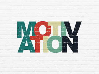 Image showing Finance concept: Motivation on wall background