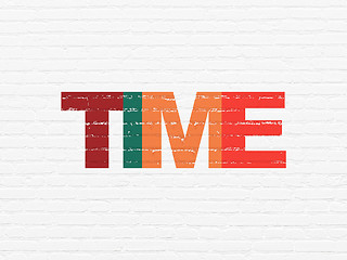 Image showing Time concept: Time on wall background