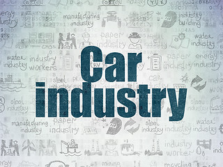 Image showing Manufacuring concept: Car Industry on Digital Paper background