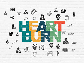 Image showing Healthcare concept: Heartburn on wall background