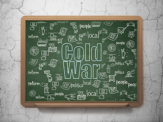 Image showing Politics concept: Cold War on School Board background