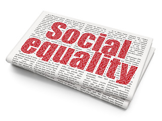 Image showing Politics concept: Social Equality on Newspaper background