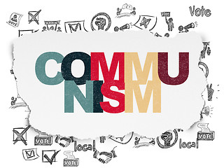 Image showing Political concept: Communism on Torn Paper background