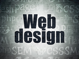 Image showing Web design concept: Web Design on Digital Paper background