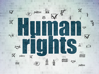 Image showing Political concept: Human Rights on Digital Paper background