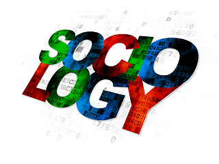 Image showing Learning concept: Sociology on Digital background