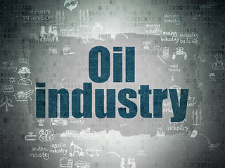 Image showing Industry concept: Oil Industry on Digital Paper background