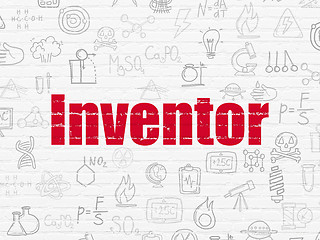 Image showing Science concept: Inventor on wall background