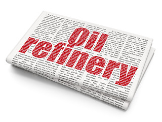 Image showing Industry concept: Oil Refinery on Newspaper background