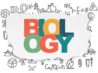 Image showing Science concept: Biology on Torn Paper background