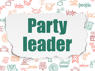 Image showing Political concept: Party Leader on Torn Paper background