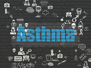 Image showing Medicine concept: Asthma on wall background