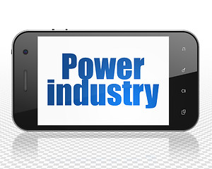 Image showing Industry concept: Smartphone with Power Industry on display