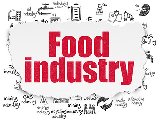 Image showing Industry concept: Food Industry on Torn Paper background