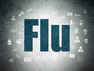 Image showing Health concept: Flu on Digital Paper background