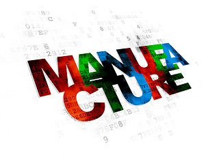 Image showing Industry concept: Manufacture on Digital background