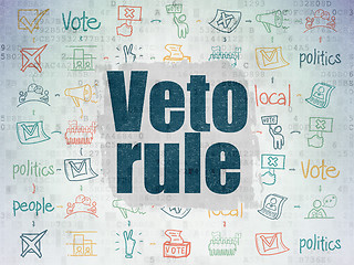 Image showing Politics concept: Veto Rule on Digital Paper background