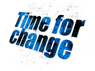 Image showing Timeline concept: Time for Change on Digital background