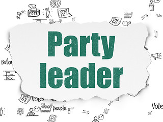 Image showing Political concept: Party Leader on Torn Paper background