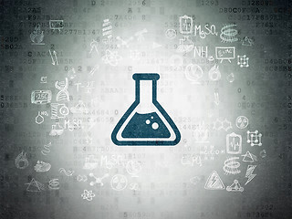 Image showing Science concept: Flask on Digital Paper background