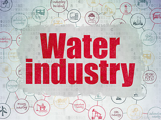 Image showing Manufacuring concept: Water Industry on Digital Paper background