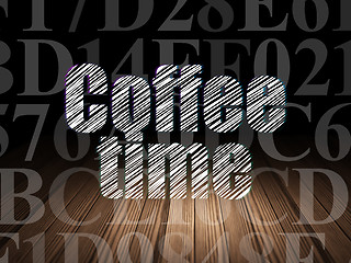 Image showing Timeline concept: Coffee Time in grunge dark room