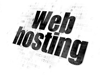 Image showing Web design concept: Web Hosting on Digital background