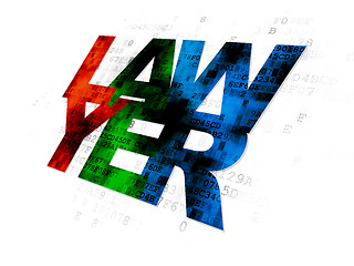 Image showing Law concept: Lawyer on Digital background