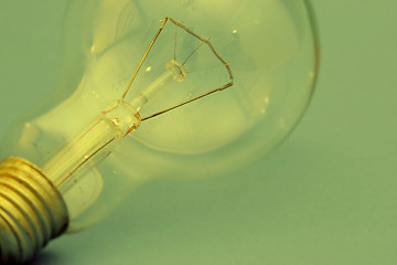 Image showing Background with lit lightbulb