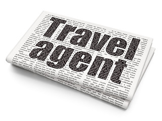 Image showing Travel concept: Travel Agent on Newspaper background