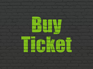 Image showing Travel concept: Buy Ticket on wall background