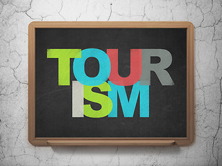 Image showing Travel concept: Tourism on School Board background