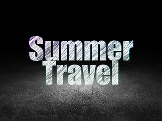 Image showing Vacation concept: Summer Travel in grunge dark room