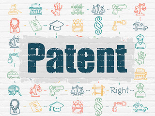 Image showing Law concept: Patent on wall background