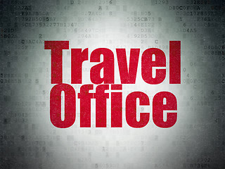 Image showing Vacation concept: Travel Office on Digital Paper background