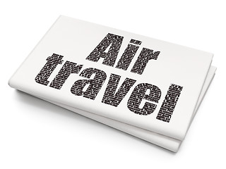 Image showing Tourism concept: Air Travel on Blank Newspaper background