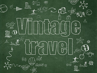 Image showing Travel concept: Vintage Travel on School Board background