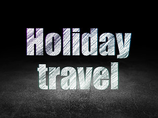 Image showing Vacation concept: Holiday Travel in grunge dark room