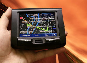 Image showing gps in a man hand