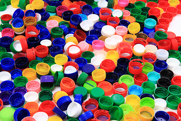 Image showing pet caps recycle background