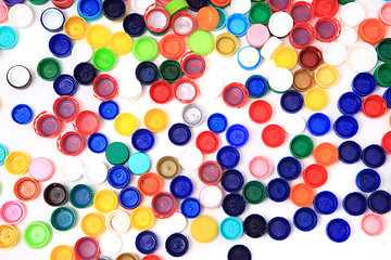 Image showing pet caps recycle background