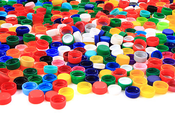 Image showing pet caps recycle background