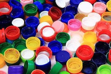 Image showing pet caps recycle background