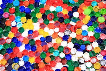 Image showing pet caps recycle background