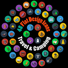 Image showing Travel and Camping Icons 