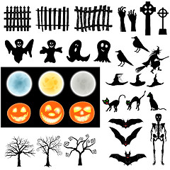 Image showing Halloween Elements  Set